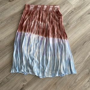 Chaser Tie Dye tea length skirt